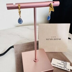Alexas Bittar Asterales‎ Thorn 14K Goldplated & Sapphire Drop Earrings, NWT